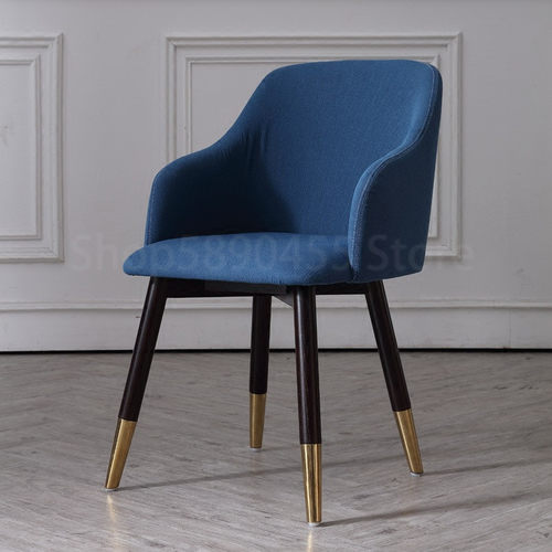 Nordic Solid Wood Dining Chair Home Gold-plated Light