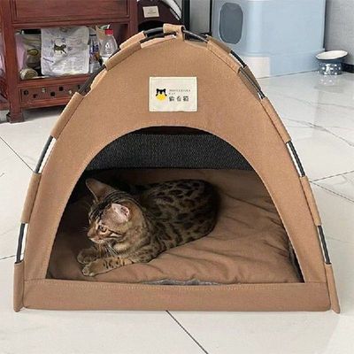 Cat Bed Sleepping House Warm Comfortable Cave Dog Kennel