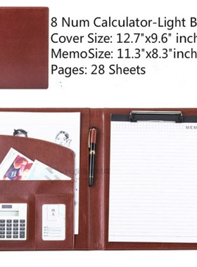 A4 P Leather Business Padfolio Organizer Case Vintage Binder