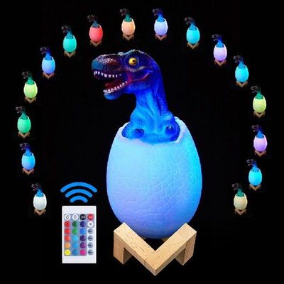 Dinosaur Egg 3D Night Light Rechargeable Control Lamp 16 Col
