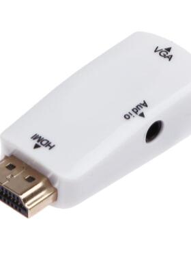 HDMI Male to VGA Female Converter Box Adapter With AV Audio