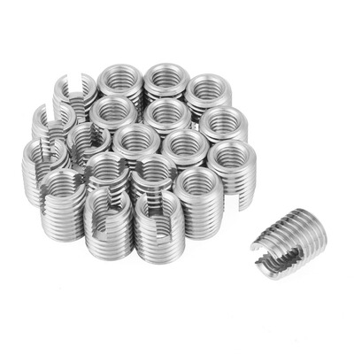 20pcs SUS303 Self Tapping Slotted Screw Thread Insert M8 x 1