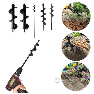Garden Planter Spiral Drill Bit Flower Bulb Hex Shaft Auger