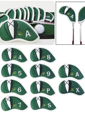 10Pack Golf Iron Covers, Thick PU Leather Golf Club Head
