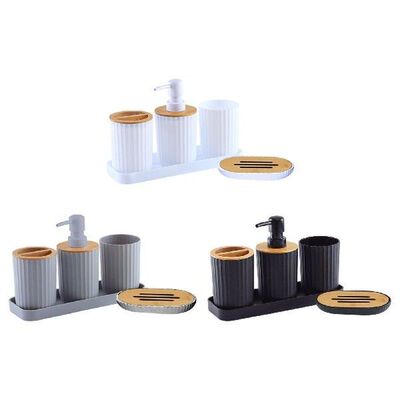 5Pcs Modern Bathroom Accessories Set Soap Dispenser Lotion
