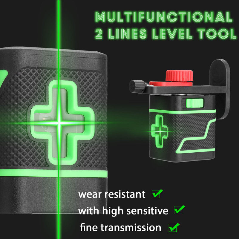 Portable 2 Lines Laser Level 3° Self-leveling Leveling图片