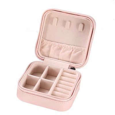 Mini Portable Jewelry Ring Bracelet Box Cabinet Organizer Ca