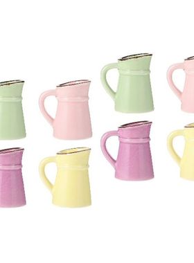 8 Pcs  Ceramic Flower Pots Creative Sideling Kettles Small