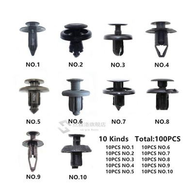 100pcs/set Bumper  Accessory Screw Rivets Set niversal Car