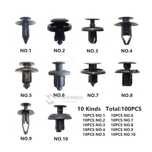 100pcs/set Bumper  Accessory Screw Rivets Set niversal Car