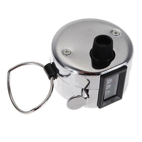Mini Mechanical Hand Tally Counter 4 Digit Number Click Golf