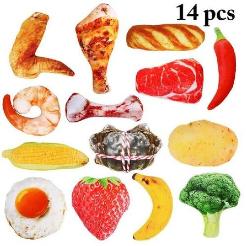 14PCS Dog Squeaky Toy Sound Pet Toy Dog Chew Toy Bite