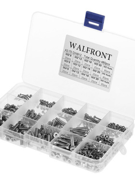 480pcs M2 M3 M4  Screws and Nuts SS304 Hex Socket Cap Head A