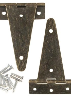 2pcs Ronze Flat Hinge Heavy Duty Wooden Box Wine Box T Hinge