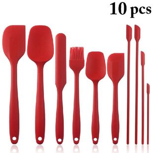 10PCS Baking Tool Silicone Cake Scraper Spatula Oil Brush