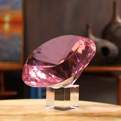 8 Colors Crystal Paperweight Faceted Cut Glass Giant Diamond