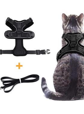 Dog Cat Harness with Leash Adjustable Vest Harnesses for Cat