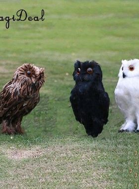 MagiDeal Fake Artificial Owl Bird Feather Realistic