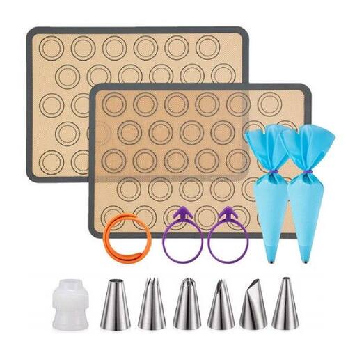 Silicone Baking Mats Pastry Piping Bag Stainless Steel