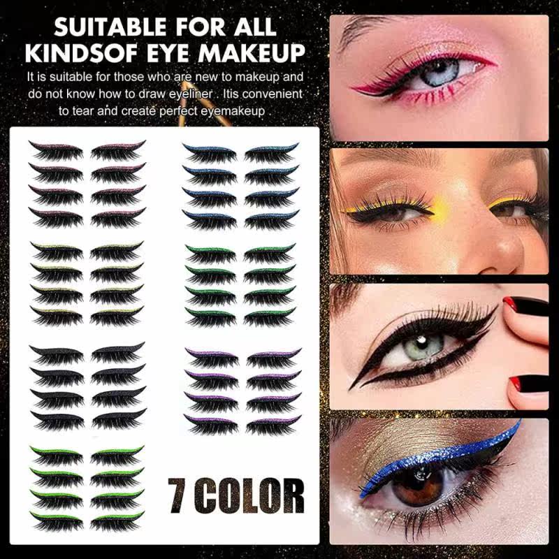 Eyelash Stickers 4 Pairs Of Reusable Eyelid Eyelash Makeup - 实物图