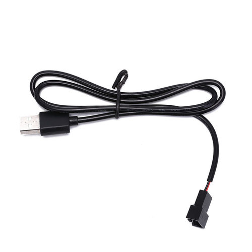3/4 Pin PC Fan Power Cable Connector Adapter 5V 50cm