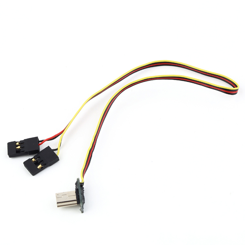 USB 90 Degree to AV Video Output 5V DC Power BEC Input Cable