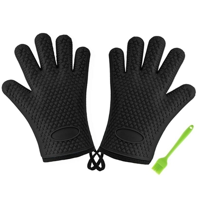 Hot BBQ Gloves, Heat Resistant Gloves, Silicone Waterproof