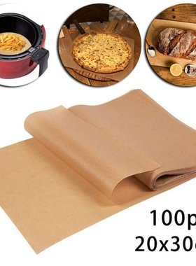 100pcs 20*30cm Baking Paper Parchment Baking Mat Sheet Thick