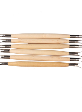 6PCS 8 inch Double End Conventional Ribbon Tool Wood Handle