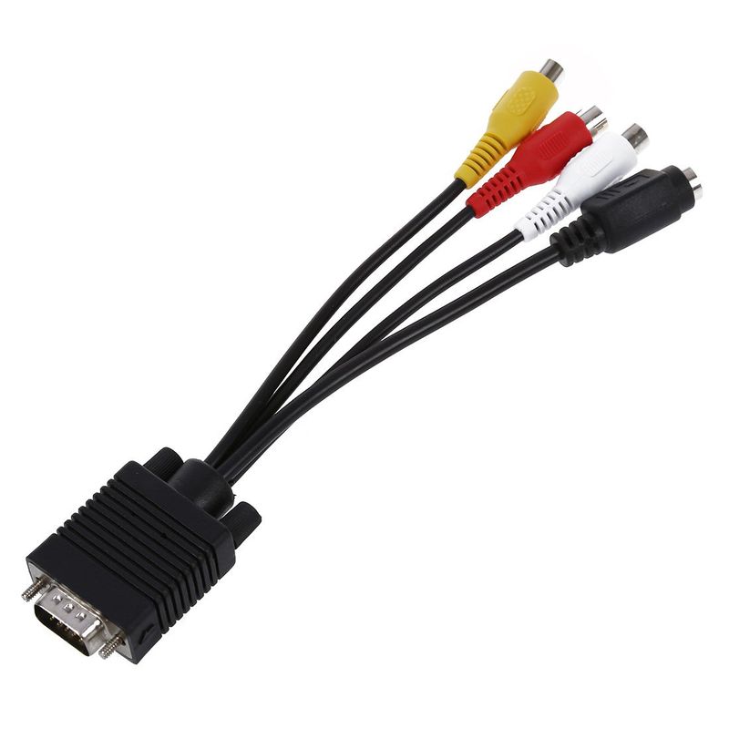 VGA adapter to TV S-Video RCA output video cable for PC
