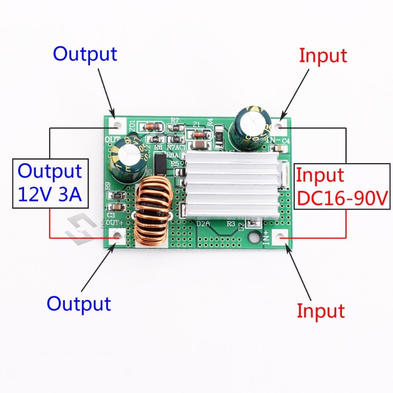 DC 9V 12V 24V 36V 48V 72V 84V 120V to 5V 3A Step Down Module