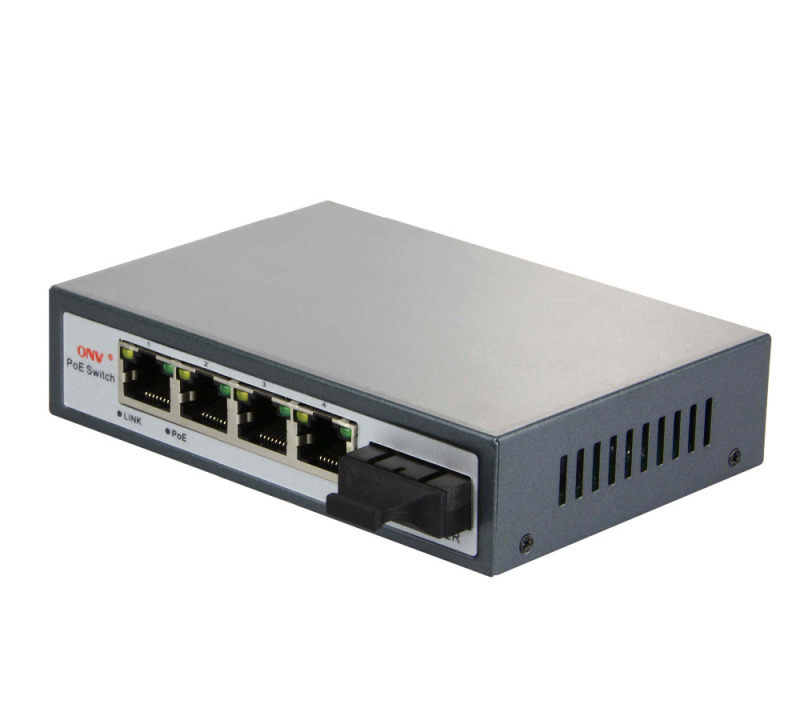 5 Port Switch 4 Port AF PoE Ports and One Fiber Uplink IEEE8-封面