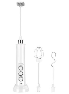 Handheld 3 Speeds Foam Maker Stainless Steel Eggbeater