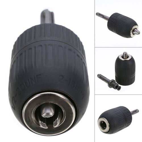 Self Locking Keyless Drill Chuck Self Tightening Adapter Fit