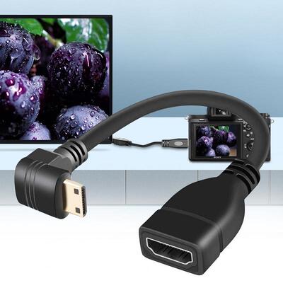 20cm 90-Degree Right Angle Type PVC HDMI-compatible Extensio