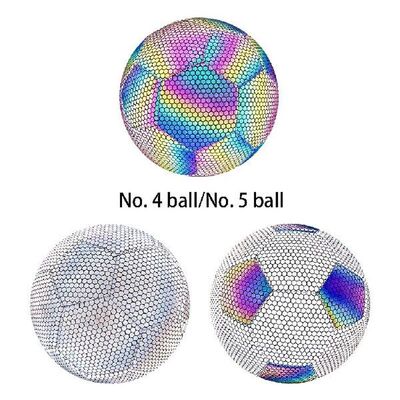 Reflective Glowing Soccer Ball For Men Holographic Glowing