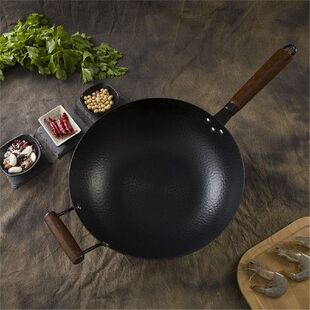 Cast Iron Woks 32cm 34cm Cauldron Wok Non-stick Skillet Wok