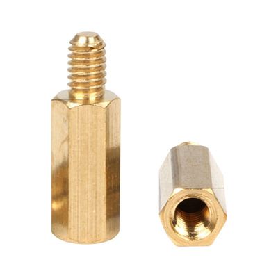 30Pcs M2 * 25 + 4mm unilateral hexagonal brass column suppor