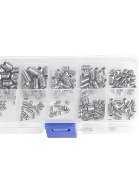 M3-M8 200 Pcs Allen Head Socket Hex Set Grub Screw Assortmen
