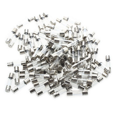 100 Pcs 250 Volts 6Amp Fast Blow Type Glass Tube Fuses 5 x 2