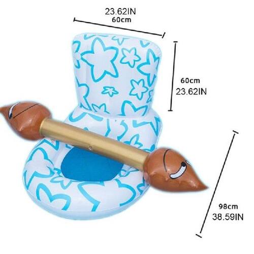 Swimming Pool Inflatable Floating Toilet Mount Chair with