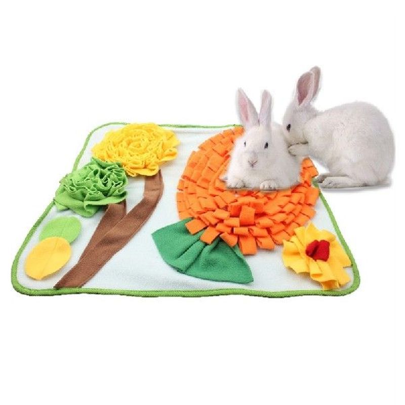 Rabbit Hay Dispensing Snuffle Toy Stuffed Chew Toys for