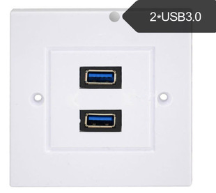 Safty 2 Ports USB3.0 Wall Face Charger Outlet Plate Power Ad