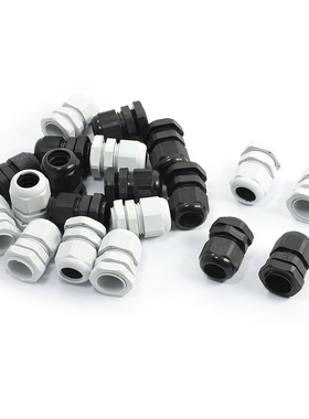 20pcs Cable Range PG16 10-14mm Cables Gland Black White