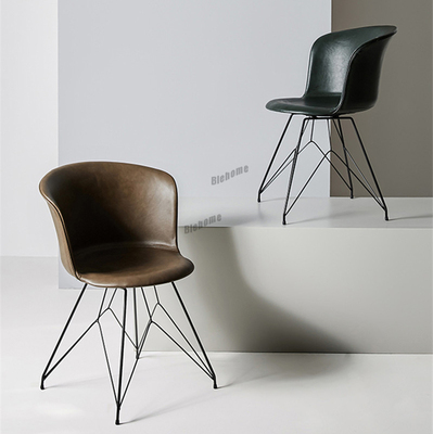 Nordic Dining Chairs Kitchen Furniture Luxury Retro Leather