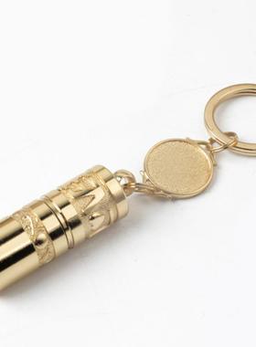 LED Flashlight Golden Mini  Torch Lamp Camping with Keychain