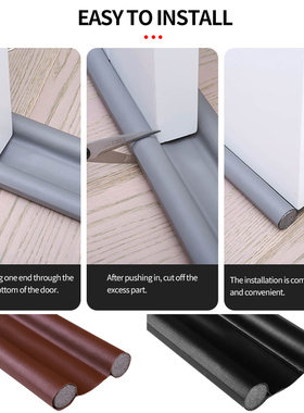 2Pcs/Set  Under Door Stopper Home Dorm Bedroom Sound Proof