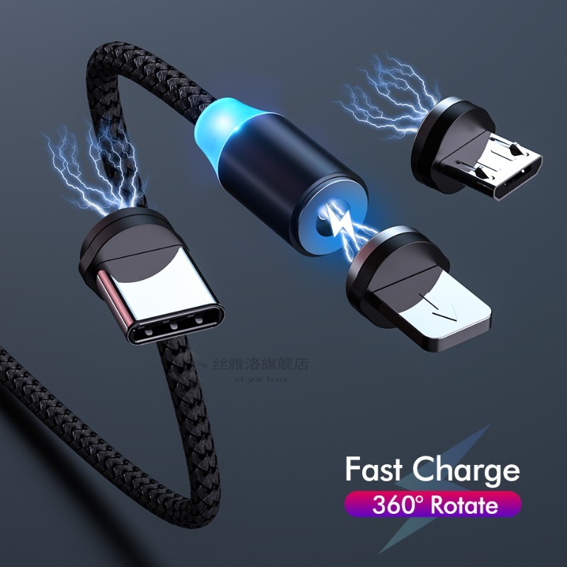 2m Magnetic Cable Micro SB  C Fast Charging -C Magnet Charge