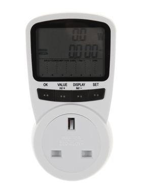 UK Plug Wattmeter Power Analyzer Power Meter Energy Meter Kw