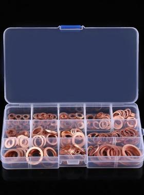 280pcs Copper Ring Gaskets Washer Plain Washers for Screws B